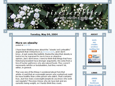 pixelscribbles.com circa May 2004