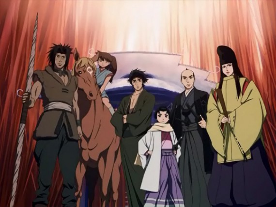 The main cast of Tenpou Ibun Ayakashi Ayashi