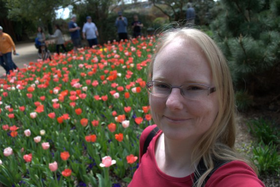 me and many tulips